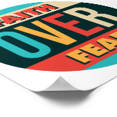 Vertrouwen over angst motivatie prijsopgave poster (Hoek)