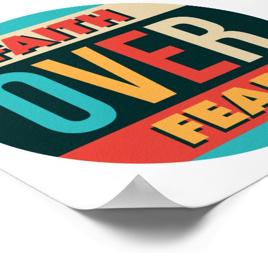 Vertrouwen over angst motivatie prijsopgave poster (Hoek)