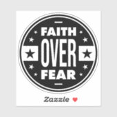 Vertrouwen over angst, motivatie prijsopgave sticker (Vel)