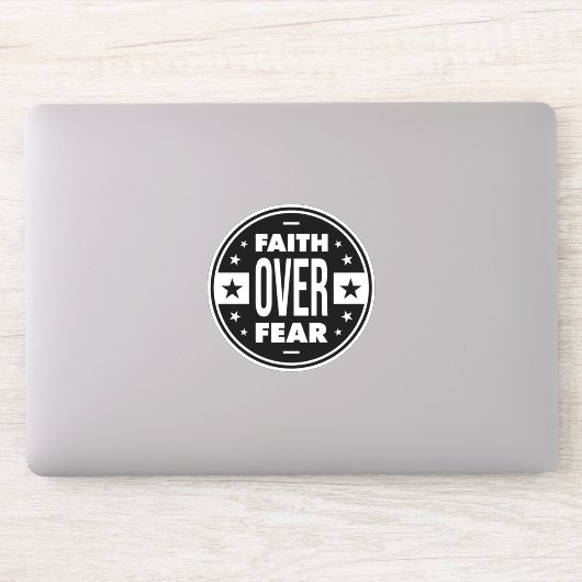 Vertrouwen over angst, motivatie prijsopgave sticker (Computer)