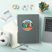 Vertrouwen over angst motivatie prijsopgave sticker (iPad Cover)