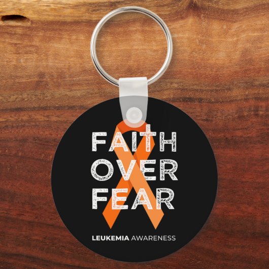 Vertrouwen over angst Oranje lintbestrijding Leuke Sleutelhanger (Voorkant)