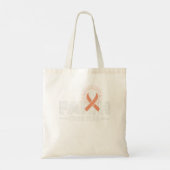 Vertrouwen over angst Perzikribbon baarmoederhalsk Tote Bag (Achterkant)