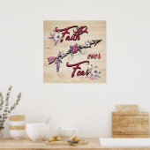 Vertrouwen over angst Poster (Keuken)