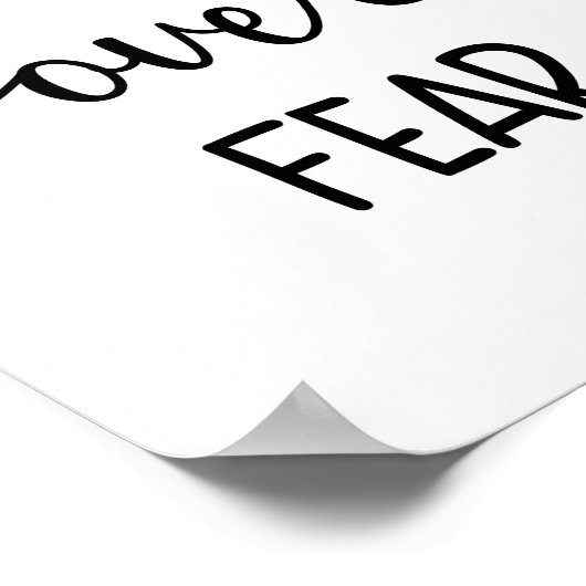 Vertrouwen over angst Religie Poster (Hoek)