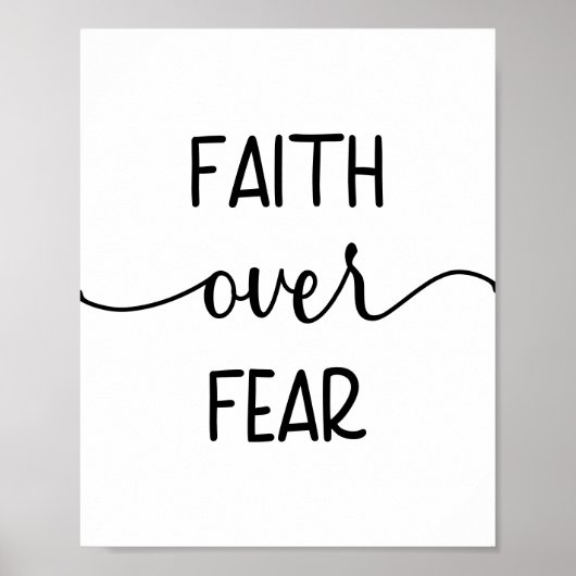 Vertrouwen over angst Religie Poster (Voorkant)