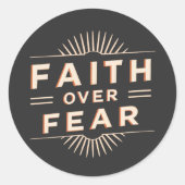 Vertrouwen over angst ronde sticker (Voorkant)