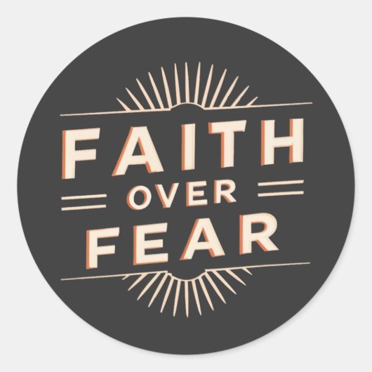 Vertrouwen over angst ronde sticker (Voorkant)