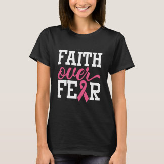 Vertrouwen over angst Roze Borstkanker T-shirt