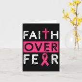 Vertrouwen over angst roze lintjes borstkanker kaart (Gele Bloem)