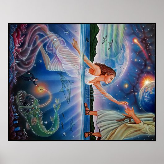 Vertrouwen over angst schilderen poster (Voorkant)