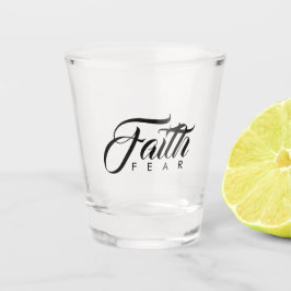 Vertrouwen over angst shot glas