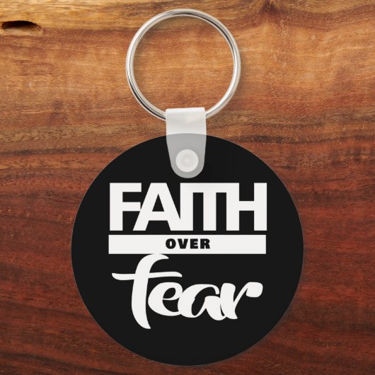 Vertrouwen over angst sleutelhanger (Voorkant)