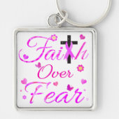 Vertrouwen over angst sleutelhanger (Voorkant)
