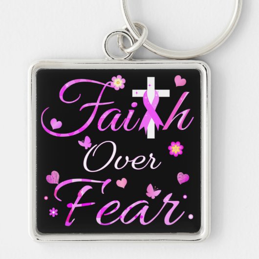 Vertrouwen over angst sleutelhanger (Voorkant)