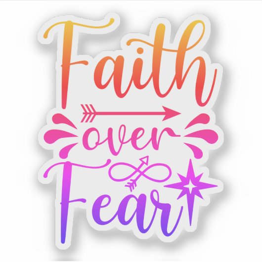 Vertrouwen over angst sticker (Voorkant)