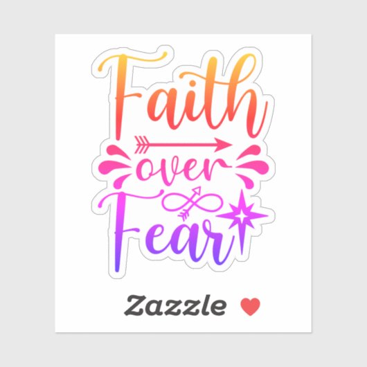 Vertrouwen over angst sticker (Vel)