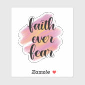 Vertrouwen over angst sticker (Vel)