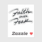 Vertrouwen over angst sticker (Vel)