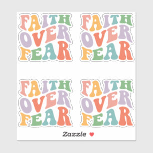 Vertrouwen over angst sticker