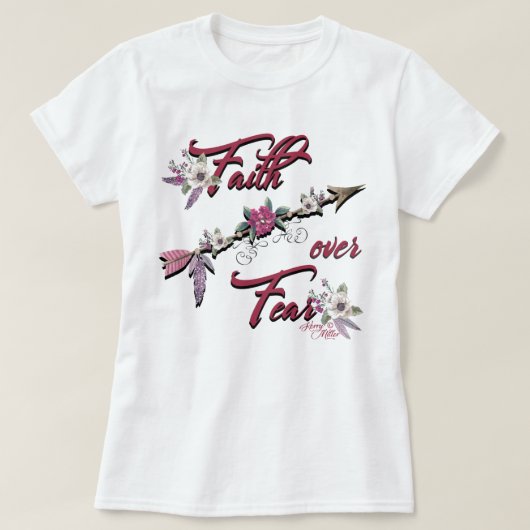 Vertrouwen over angst t-shirt (Design voorkant)