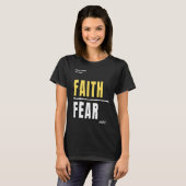 Vertrouwen over angst t-shirt (Voorkant volledig)