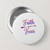 Vertrouwen over angst Tanktop Ronde Button 7,6 Cm (Voorkant /achterkant)