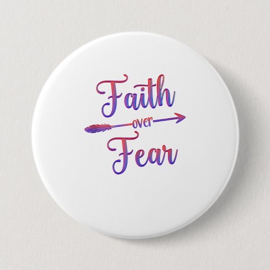 Vertrouwen over angst Tanktop Ronde Button 7,6 Cm (Voorkant)