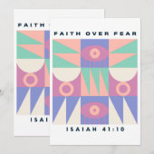 Vertrouwen over Angst Vakantie Kaart Christelijke  (Voorkant / Achterkant)