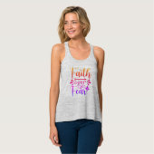 Vertrouwen over angst vrouwentank tanktop (Volledige Voorkant)
