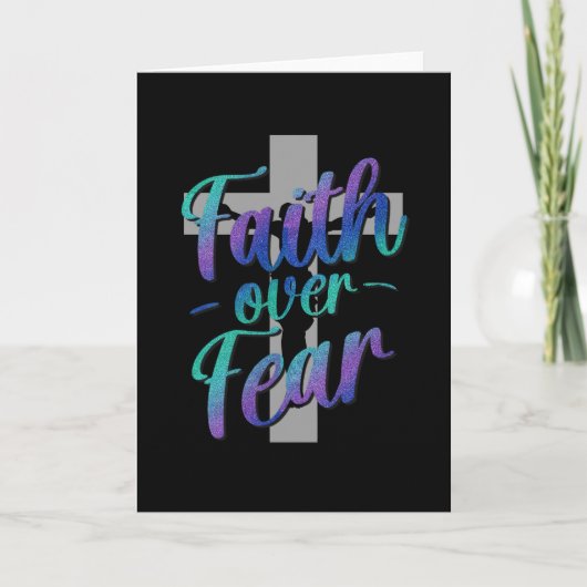 Vertrouwen over angst Zelfmoordbewustzijn Cross Gr Kaart (Voorkant)