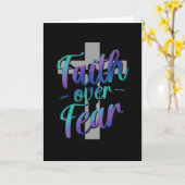 Vertrouwen over angst Zelfmoordbewustzijn Cross Gr Kaart (Gele Bloem)