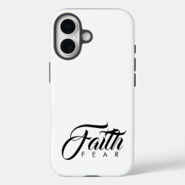 Vertrouwen over angst zwart en wit iPhone 16 hoesje