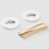 Vertrouwen over angst zwart en wit handwaaier (Niet-gemonteerd)