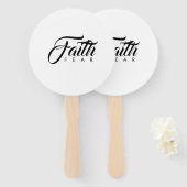 Vertrouwen over angst zwart en wit handwaaier (Voorkant en achterkant)