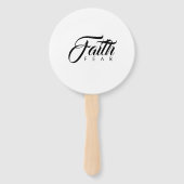 Vertrouwen over angst zwart en wit handwaaier (Voorkant)