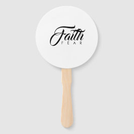 Vertrouwen over angst zwart en wit handwaaier