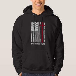Vertrouwen over je angst Christelijk Amerikaans kr Hoodie
