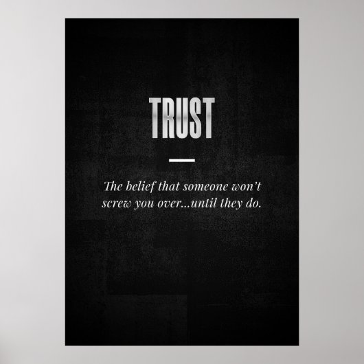 Vertrouwen Poster (Voorkant)