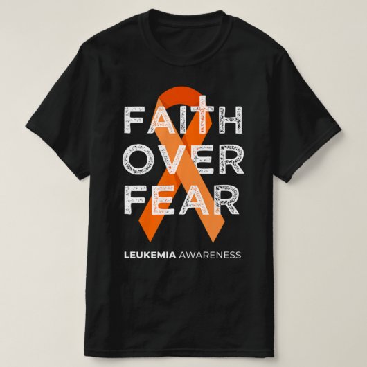 Vertrouwen tegen angst Strijd Leukemie Bewustheid T-shirt (Design voorkant)