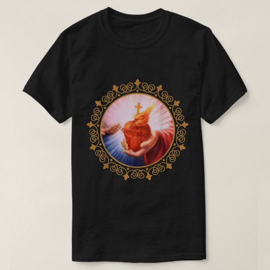 Vertrouwen tegen het heilige hart van Jezus Afbeel T-shirt (Design voorkant)
