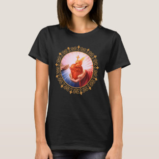 Vertrouwen tegen het heilige hart van Jezus Afbeel T-shirt