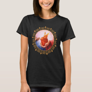 Vertrouwen tegen het heilige hart van Jezus Afbeel T-shirt