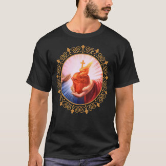 Vertrouwen tegen het heilige hart van Jezus Afbeel T-shirt