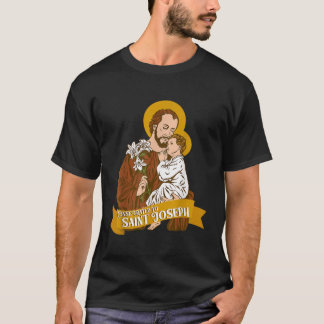 Vertrouwen tegen Sint-Jozef en Kind-Katholieke Jez T-shirt