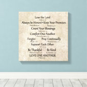 Vertrouwen (tweeslachtig versum) en gezinsregels canvas afdruk (Insitu (Houten vloer))