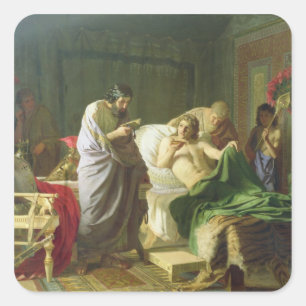 Vertrouwen van Alexander de Grote Vierkante Sticker