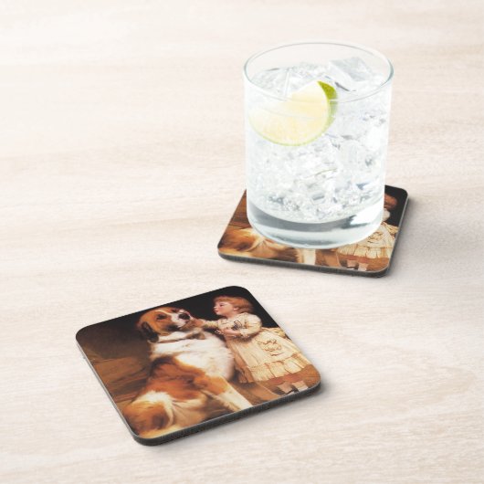 Vertrouwen van Charles Burton Barber, Saint Bernar Bier Onderzetter (Rechterzijde)