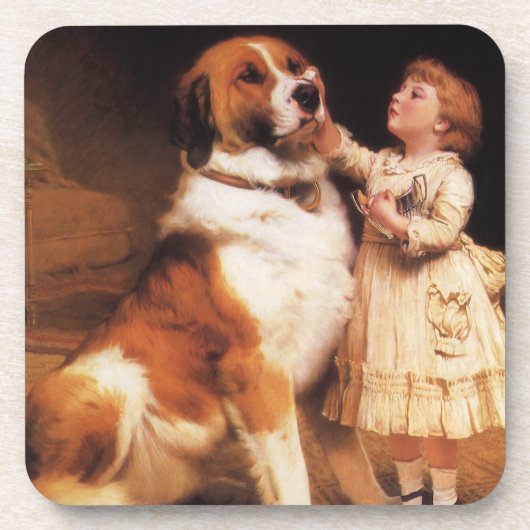 Vertrouwen van Charles Burton Barber, Saint Bernar Bier Onderzetter (Voorkant)