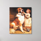 Vertrouwen van Charles Burton Barber, Saint Bernar Canvas Afdruk (Voorkant)